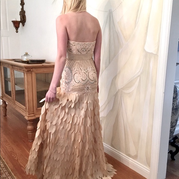 SUE WONG Nocturne Collection Formal Beaded Gown for Wedding, Red Carpet, Rare - Picture 6 of 12